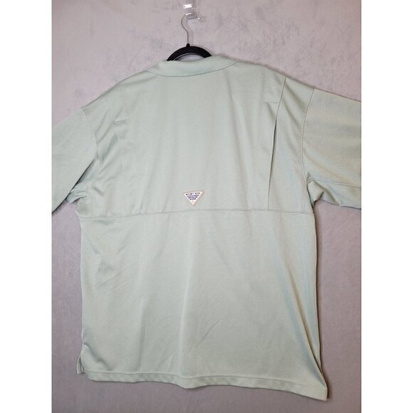 Columbia PFG Omni Shade Shirt Mens XL Green Polo Shooting Fishing Vented Outdoor - Picture 3 of 13